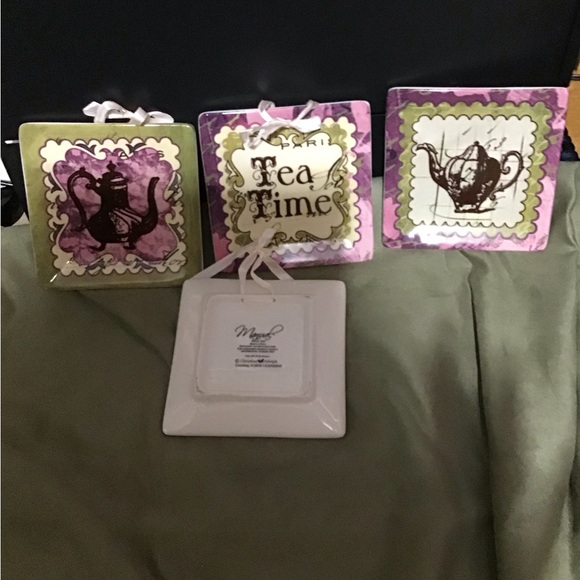 Tea time mini plates set /4 - Picture 2 of 3